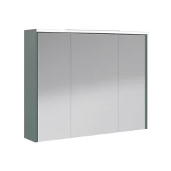 Decotec Armoire de salle de bains éclairante LED vert toundra avec miroir l.90 x H.70 x P.18 cm, Archi
