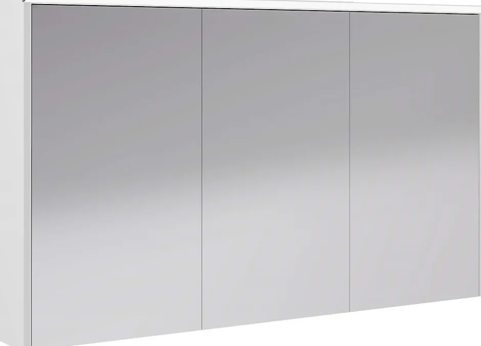 Decotec Armoire de salle de bains éclairante avec miroir Archi blanc mat 120 cm