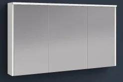 Decotec Armoire de salle de bains éclairante avec miroir Archi blanc mat 120 cm
