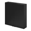 GoodHome Armoire de salle de bains faible profondeur noir mat l.60 x H.60 x P.15 cm, Imandra