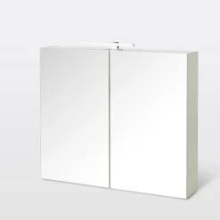 Cooke & Lewis Armoire de salle de bains Indra miroir éclairant L. 80 x H. 67 x P. 14,6 cm