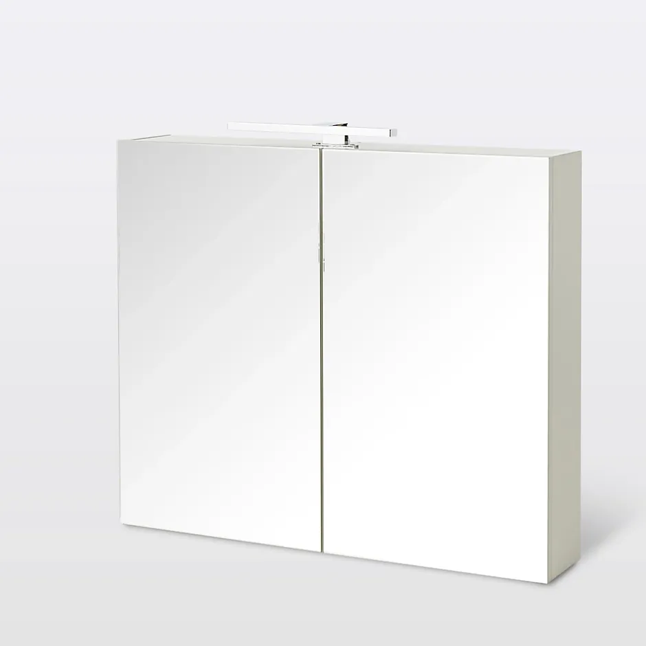 Cooke & Lewis Armoire de salle de bains Indra miroir éclairant L. 80 x H. 67 x P. 14,6 cm