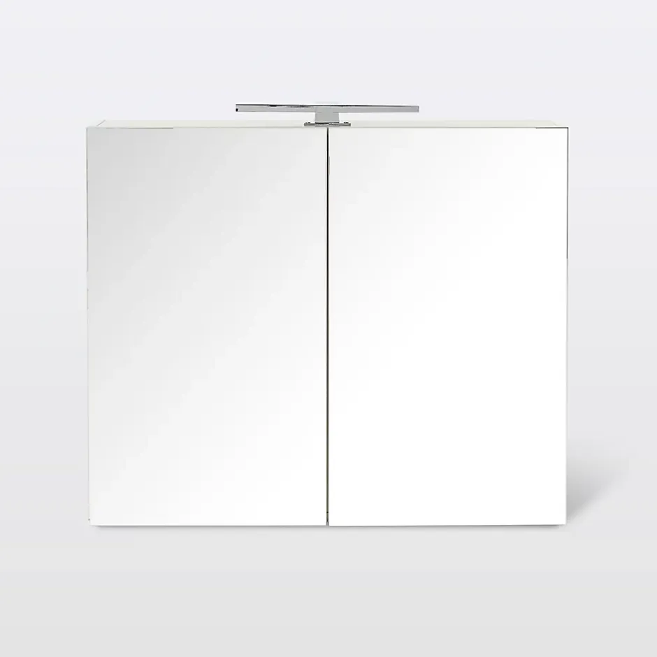 Cooke & Lewis Armoire de salle de bains Indra miroir éclairant L. 80 x H. 67 x P. 14,6 cm