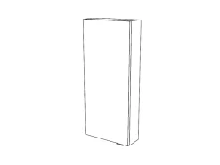 GoodHome Armoire de salle de bains faible profondeur gris brillant l.40 x H.90 x P.15 cm, Imandra