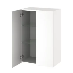 GoodHome Armoire de salle de bains blanc mat l.60 x H.90 x P.36 cm, Imandra