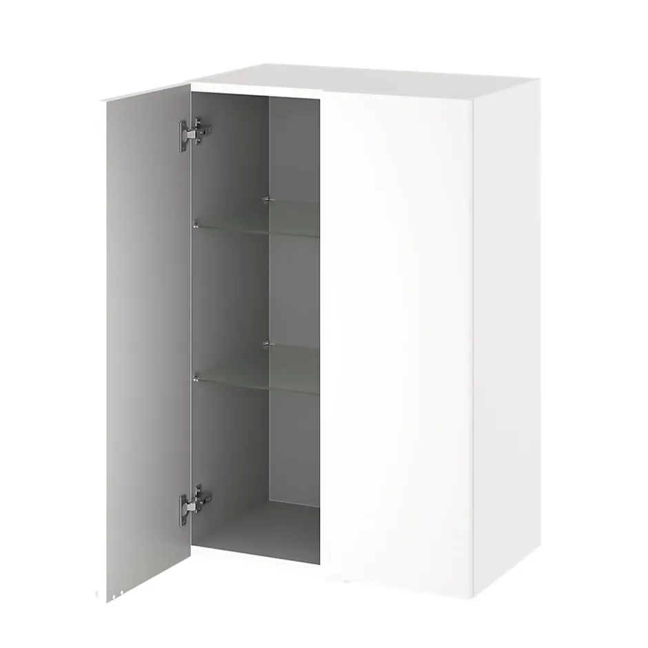 GoodHome Armoire de salle de bains blanc mat l.60 x H.90 x P.36 cm, Imandra
