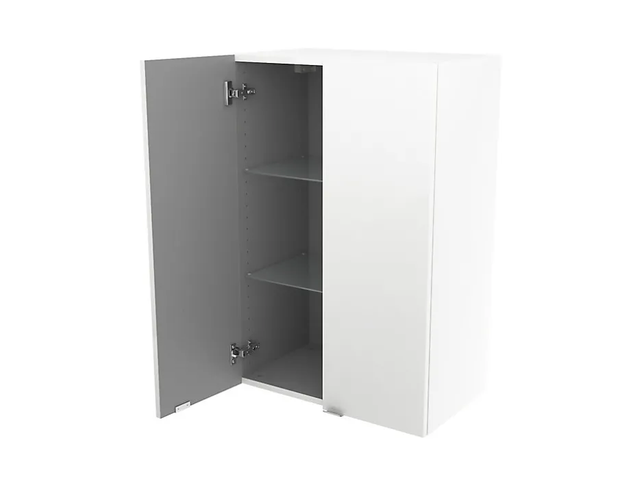 GoodHome Armoire de salle de bains blanc brillant l.60 x H.90 x P.36 cm, Imandra* Armoire De Salle De Bains|Meuble De Salle De Bains Faible Profondeur