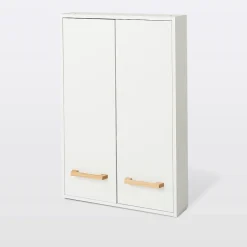 GoodHome Armoire de salle de bains faible profondeur Ladoga blanc L. 60 x H. 90 x P. 15 cm