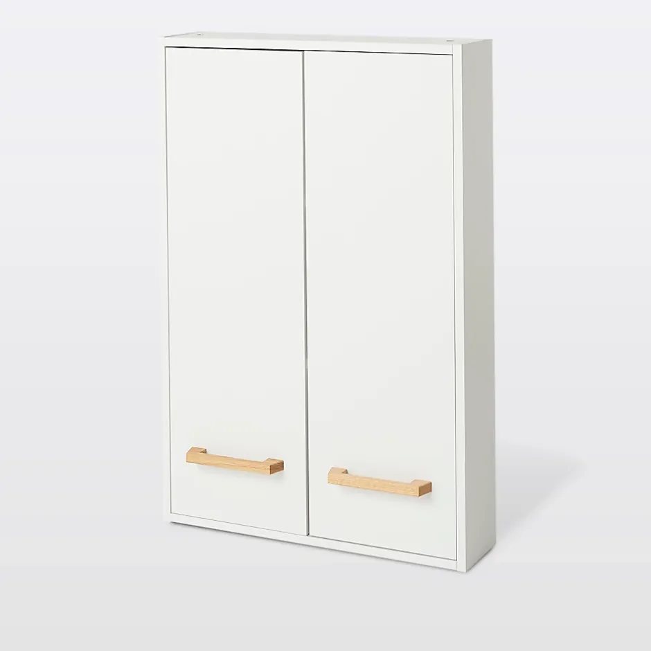 GoodHome Armoire de salle de bains faible profondeur Ladoga blanc L. 60 x H. 90 x P. 15 cm