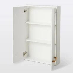 GoodHome Armoire de salle de bains faible profondeur Ladoga blanc L. 60 x H. 90 x P. 15 cm