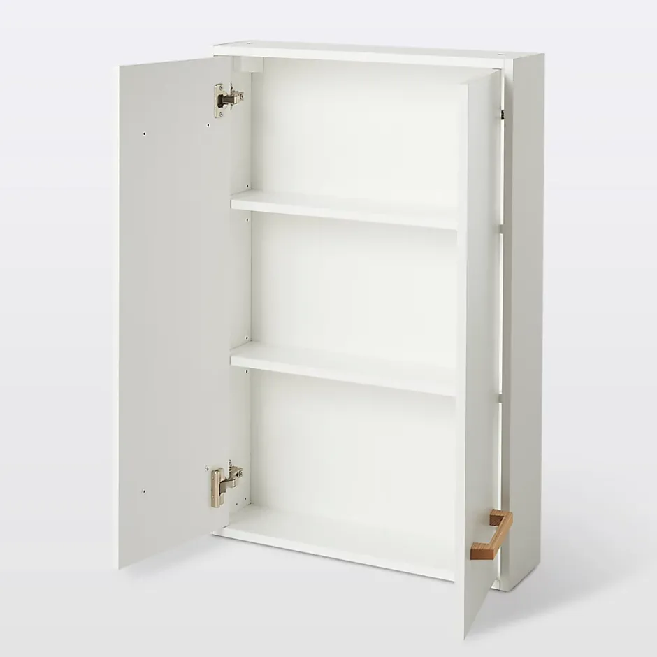 GoodHome Armoire de salle de bains faible profondeur Ladoga blanc L. 60 x H. 90 x P. 15 cm