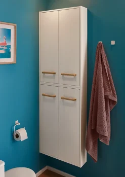 GoodHome Armoire de salle de bains faible profondeur Ladoga blanc L. 60 x H. 90 x P. 15 cm