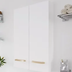 GoodHome Armoire de salle de bains faible profondeur Ladoga blanc L. 60 x H. 90 x P. 15 cm