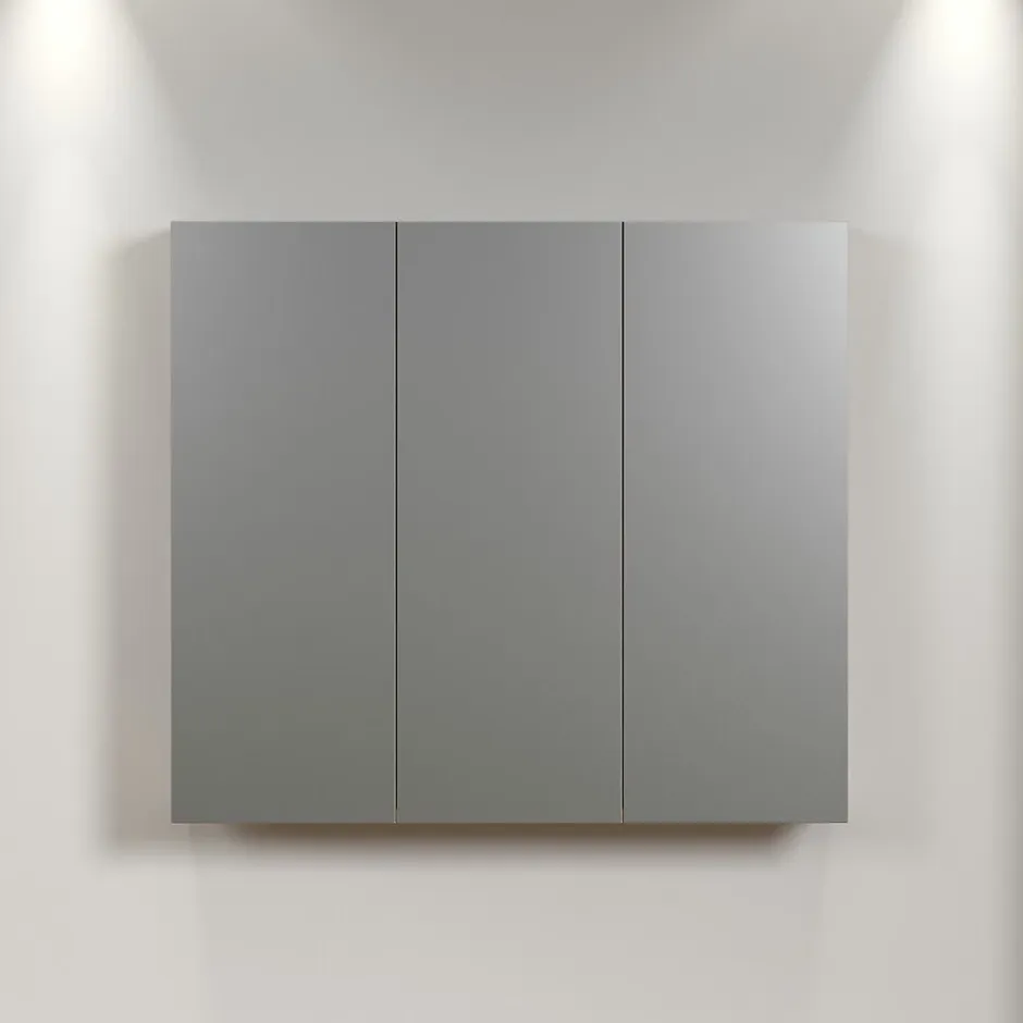Calicosy Armoire de toilette 3 portes miroir L90 cm - PUREBLISS* Etagère Salle De Bains