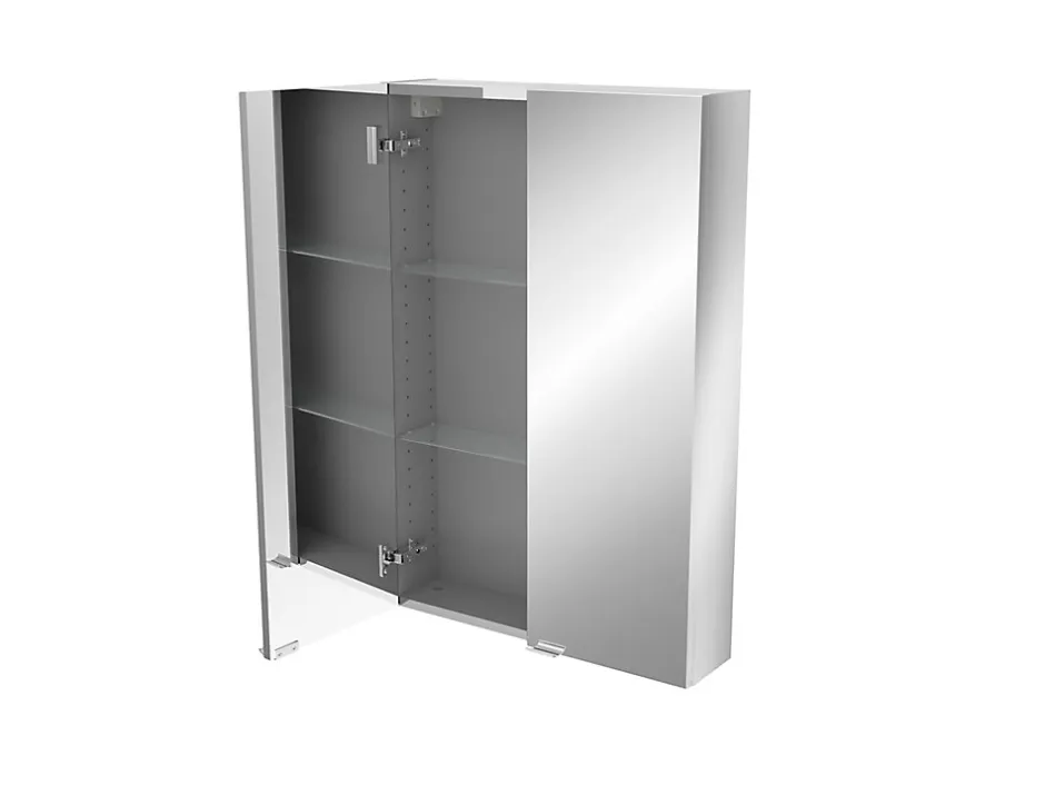 GoodHome Armoire de toilette avec miroir l.60 x H.90 x P.15 cm, Imandra