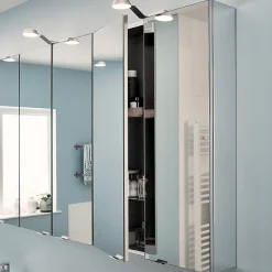 GoodHome Armoire de toilette avec miroir l.60 x H.90 x P.15 cm, Imandra