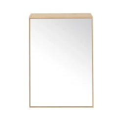 GoodHome Armoire de toilette avec miroir l.50 x H.70 x P.15 cm, placage chêne, Avela