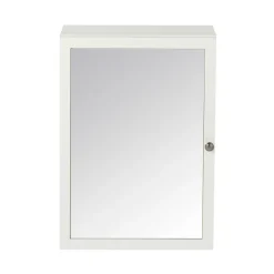 GoodHome Armoire de toilette blanc mat l.50 x H.70 x P.15 cm, Perma* Armoire De Toilette|Meuble De Salle De Bains Faible Profondeur