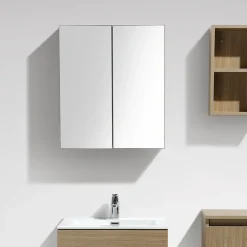 Stano Armoire de toilette bloc-miroir SIENA largeur 60 cm chêne clair texture