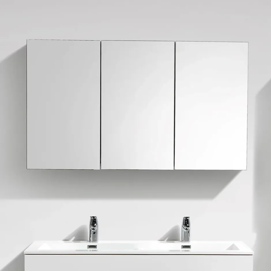 Stano Armoire de toilette bloc-miroir SIENA largeur 120 cm blanc laque