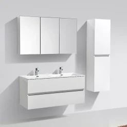 Stano Armoire de toilette bloc-miroir SIENA largeur 120 cm blanc laque
