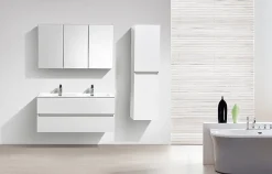 Stano Armoire de toilette bloc-miroir SIENA largeur 120 cm blanc laque