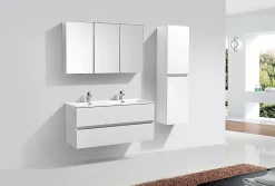Stano Armoire de toilette bloc-miroir SIENA largeur 120 cm blanc laque