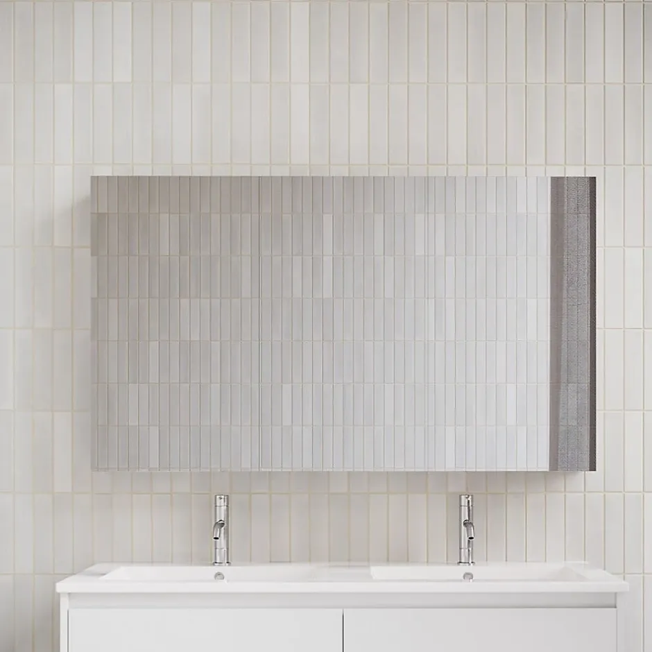 Stano Armoire de toilette bloc-miroir FORTINA largeur 120 cm blanc