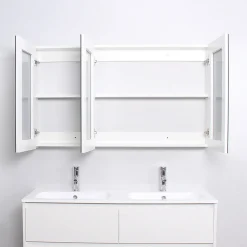 Stano Armoire de toilette bloc-miroir FORTINA largeur 120 cm blanc