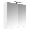 Planète Bain Armoire de toilette éclairante 2 portes 80 cm blanche Juno 2* Armoire De Toilette