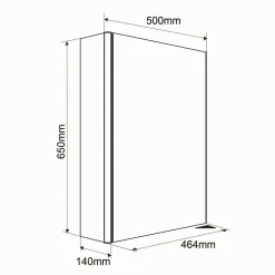 Planète Bain Armoire de toilette éclairante Stella 50 cm 1 porte* Armoire De Toilette