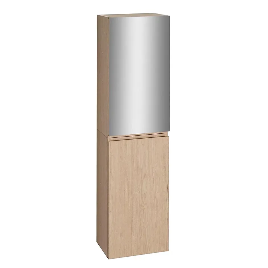 Mob-In Armoire de toilette 60cm double porte WILL décor chêne porte + miroir* Armoire De Toilette