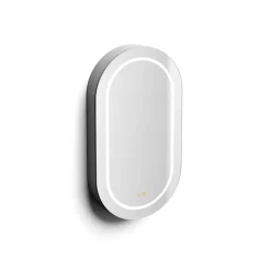 Poalgi Armoire de toilette LED aluminium MANILLONS 1p miroir l. 50 cm H. 90 cm P. 14 cm - Mint* Armoire De Toilette