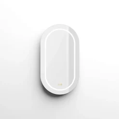 Poalgi Armoire de toilette LED aluminium MANILLONS 1p miroir l. 50 cm H. 90 cm P. 14 cm - Mint* Armoire De Toilette