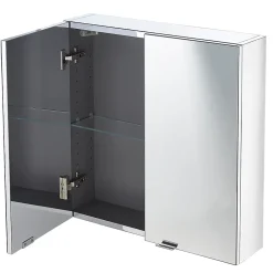 GoodHome Armoire de toilette miroir l.60 x H.60 x P.15 cm, Imandra* Armoire De Toilette|Meuble De Salle De Bains Faible Profondeur