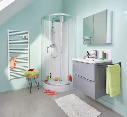 GoodHome Armoire de toilette miroir l.60 x H.60 x P.15 cm, Imandra* Armoire De Toilette|Meuble De Salle De Bains Faible Profondeur