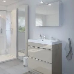 GoodHome Armoire de toilette miroir l.40 x H.90 x P.15 cm, Imandra