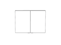 GoodHome Armoire de toilette miroir l.80 x H.60 x P.15 cm, Imandra