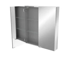 GoodHome Armoire de toilette miroir l.80 x H.90 x P.15 cm, Imandra* Armoire De Toilette|Meuble De Salle De Bains Faible Profondeur