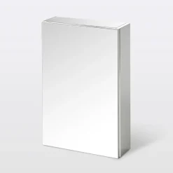 GoodHome Armoire de toilette miroir l.40 x H.60 x P.15 cm, Imandra* Armoire De Toilette|Meuble De Salle De Bains Faible Profondeur