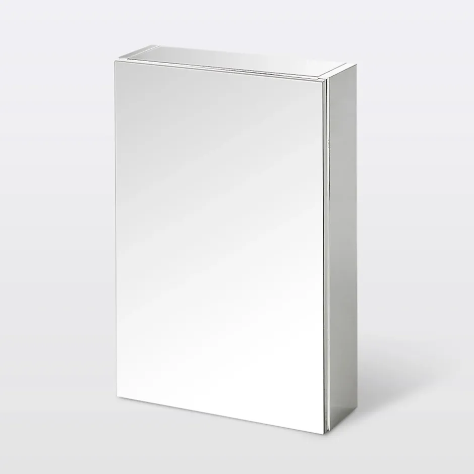 GoodHome Armoire de toilette miroir l.40 x H.60 x P.15 cm, Imandra* Armoire De Toilette|Meuble De Salle De Bains Faible Profondeur