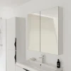 Planète Bain Armoire de toilette miroir 80 cm blanc brillant Malta