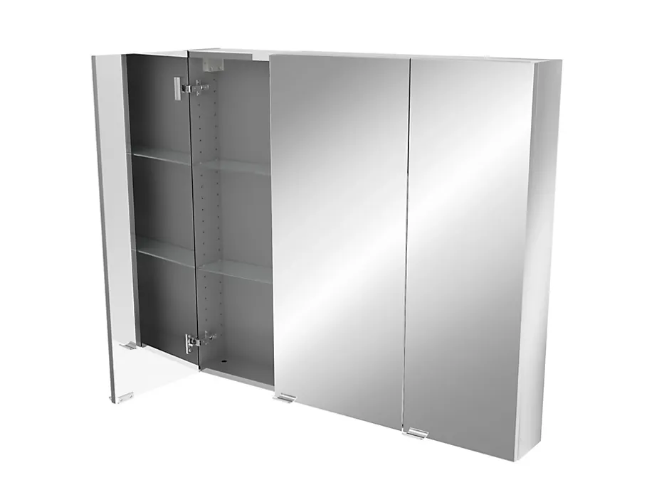 GoodHome Armoire de toilette miroir l.100 x H.90 x P.15 cm, Imandra* Armoire De Toilette