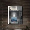 AICA Sanitaire Armoire de Toilette Mural avec Miroir et Rangement - Moderne, Blanc, 60x70 cm,