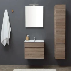 Kiamami Valentina Armoire De Toilette Murale 60 Cm En Chêne Série Well Sole* Ensemble Meuble De Salle De Bains