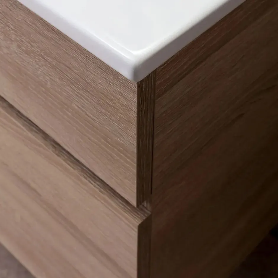 Kiamami Valentina Armoire De Toilette Murale 60 Cm En Chêne Série Well Sole* Ensemble Meuble De Salle De Bains