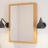 GoodHome Armoire de toilette placage chêne l.50 x H.70 x P.15 cm, Perma