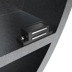 Sirhona Armoire de toilette Rond 60x60cm+Touch+LED Tri-couleur Température+ Anti-buée+ Prise rasoir