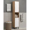 Generic Armoire haute - TRENDTEAM - Série Touch - Blanc/Brun - 36 cm - 191 cm de hauteur