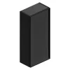 Ipiemme SRL Armoire haute de salle de bains l.35 x H.75 x P.20 cm noir mat et verre fumé, Pura+